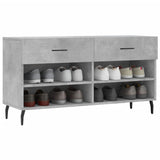 Vidaxl schoenenbank 102x35x55 cm bewerkt hout betongrijs - afbeelding 3