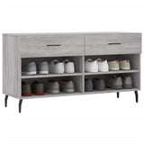 Vidaxl schoenenbank 102x35x55 cm bewerkt hout grijs sonoma eikenkleur - afbeelding 3