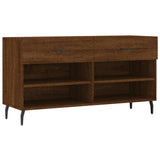 Vidaxl schoenenbank 102x35x55 cm bewerkt hout sonoma eikenkleurig - afbeelding 2