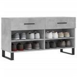 Vidaxl schoenenbank 102x35x55 cm bewerkt hout betongrijs - afbeelding 3