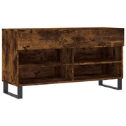Vidaxl schoenenbank 102x35x55 cm bewerkt hout gerookt eikenkleurig - afbeelding 2