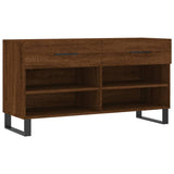 Vidaxl schoenenbank 102x35x55 cm bewerkt hout sonoma eikenkleurig - afbeelding 2