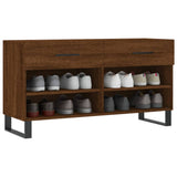 Vidaxl schoenenbank 102x35x55 cm bewerkt hout sonoma eikenkleurig - afbeelding 3