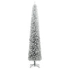 Vidaxl kunstkerstboom smal met standaard en sneeuw 270 pvc