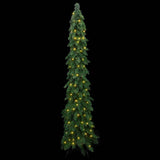 Vidaxl kunstkerstboom met verlichting 130 led's 210 cm - afbeelding 2