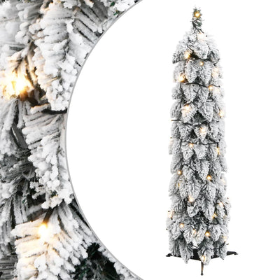 Vidaxl kunstkerstboom met verlichting en sneeuw 45 led's 90 cm