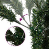 VidaXL Kunstkerstboom met scharnieren en dennenappels 210 cm