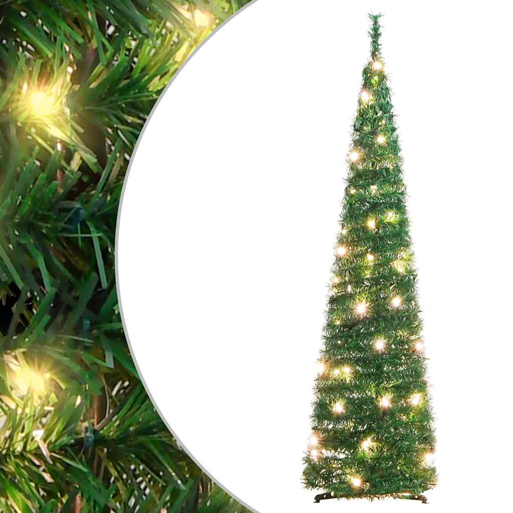 Vidaxl kunstkerstboom pop-up 50 led's 120 cm groen