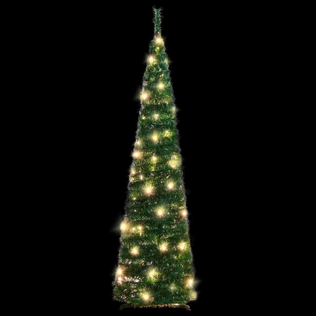 Vidaxl kunstkerstboom pop-up 50 led's 120 cm groen