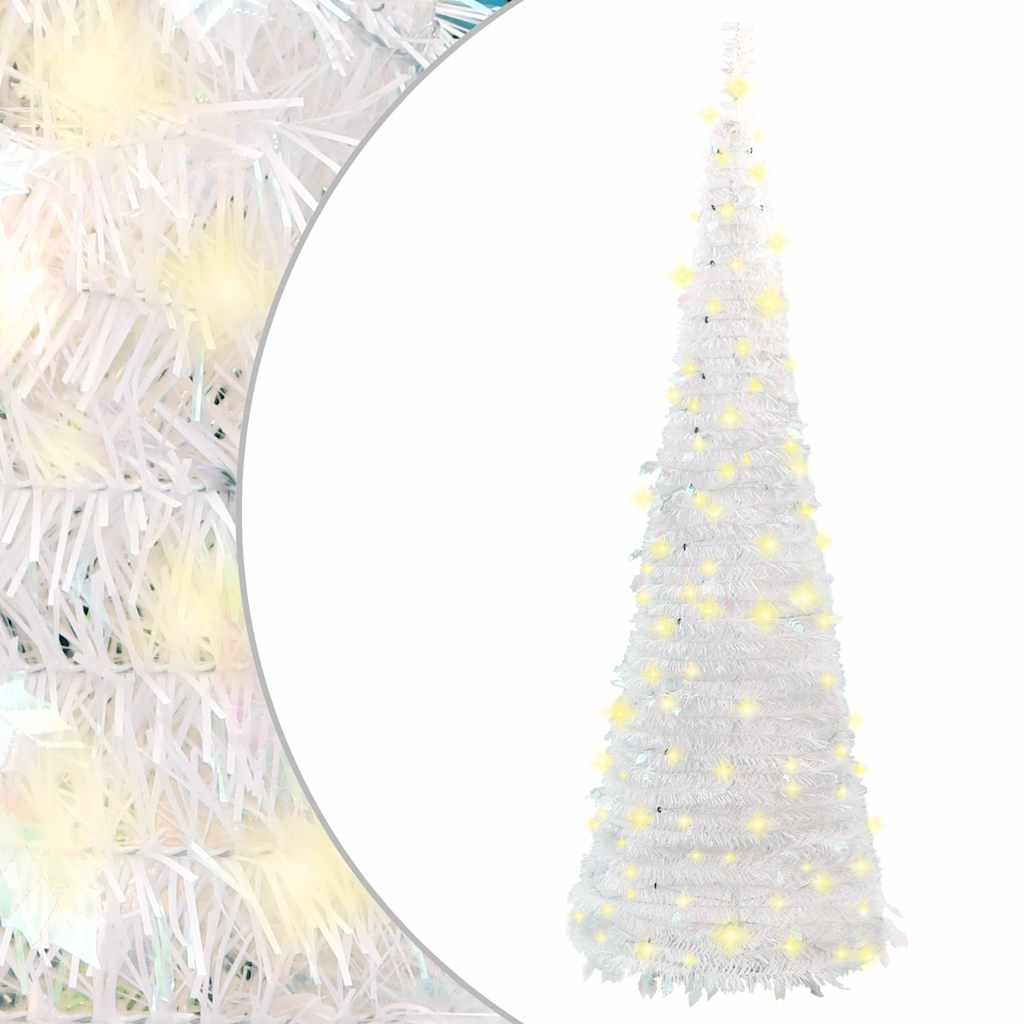 Vidaxl kunstkerstboom pop-up 100 led's 150 cm wit