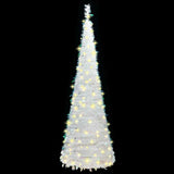 Vidaxl kunstkerstboom pop-up 150 led's 180 cm wit - afbeelding 2