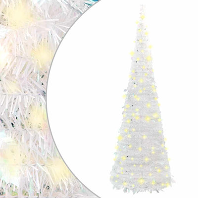 Vidaxl kunstkerstboom pop-up 200 led's 210 cm wit