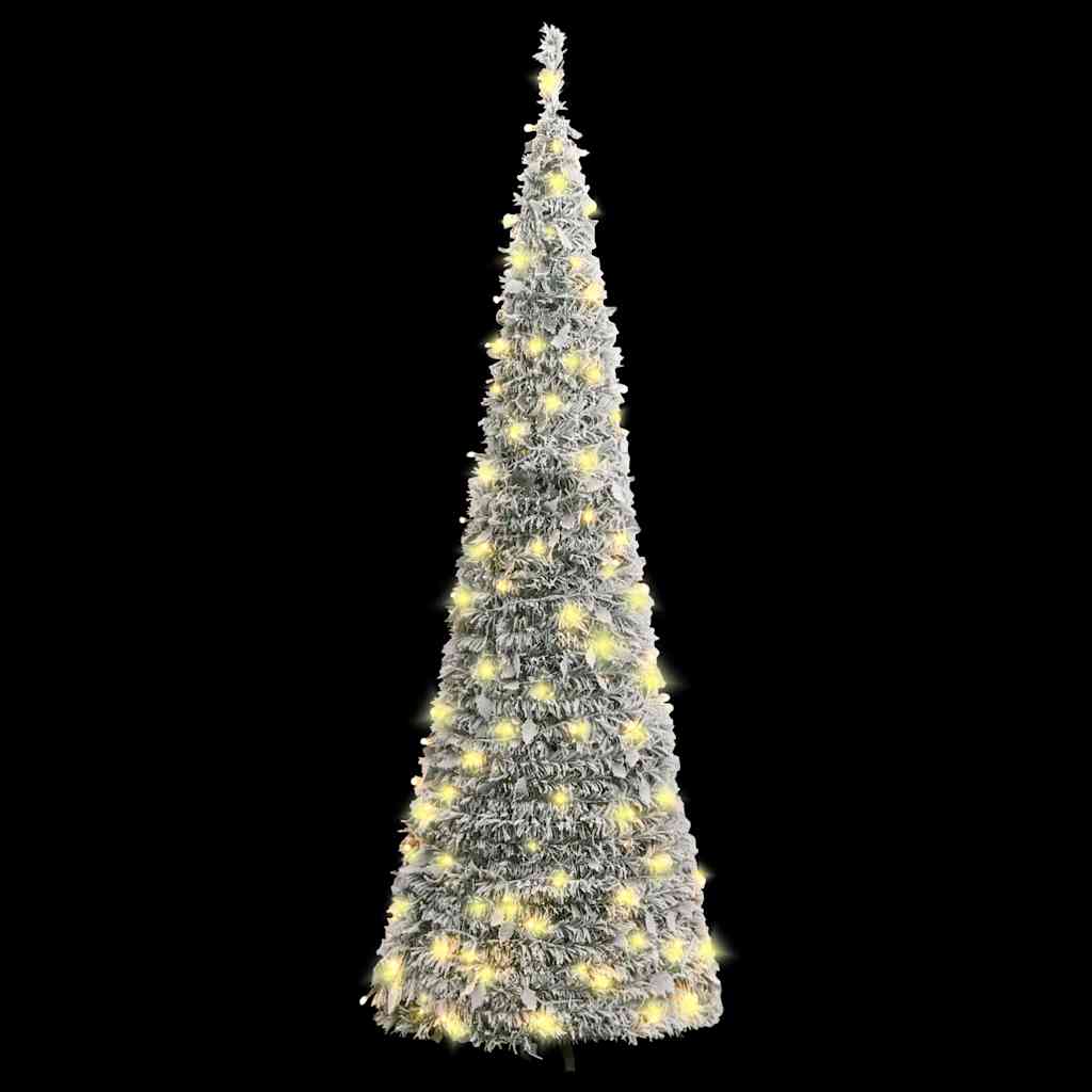 Vidaxl kunstkerstboom pop-up met sneeuw 150 led's 180 cm