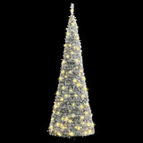 Vidaxl kunstkerstboom pop-up met sneeuw 150 led's 180 cm - afbeelding 2
