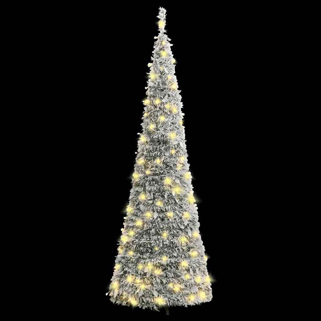 Vidaxl kunstkerstboom pop-up met sneeuw 200 led's 210 cm