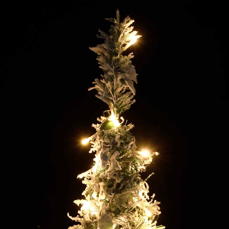 Vidaxl kunstkerstboom pop-up met sneeuw 200 led's 210 cm