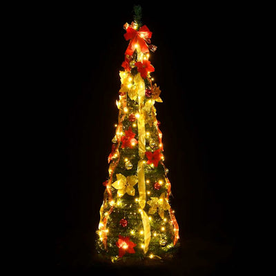 Vidaxl kunstkerstboom pop-up 50 led's 120 cm groen