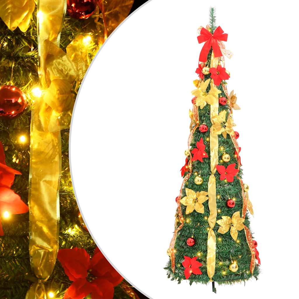 Vidaxl kunstkerstboom pop-up 100 led's 150 cm groen