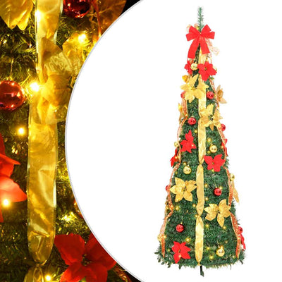 Vidaxl kunstkerstboom pop-up 100 led's 150 cm groen