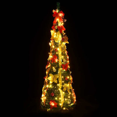 Vidaxl kunstkerstboom pop-up 150 led's 180 cm groen
