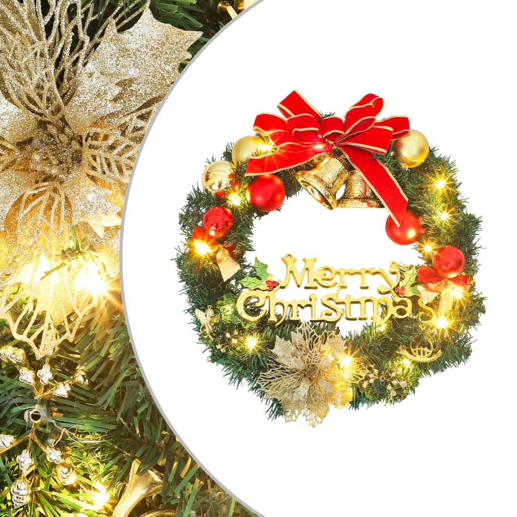 VidaXL Kerstkrans met 35 LED's 60 cm groen