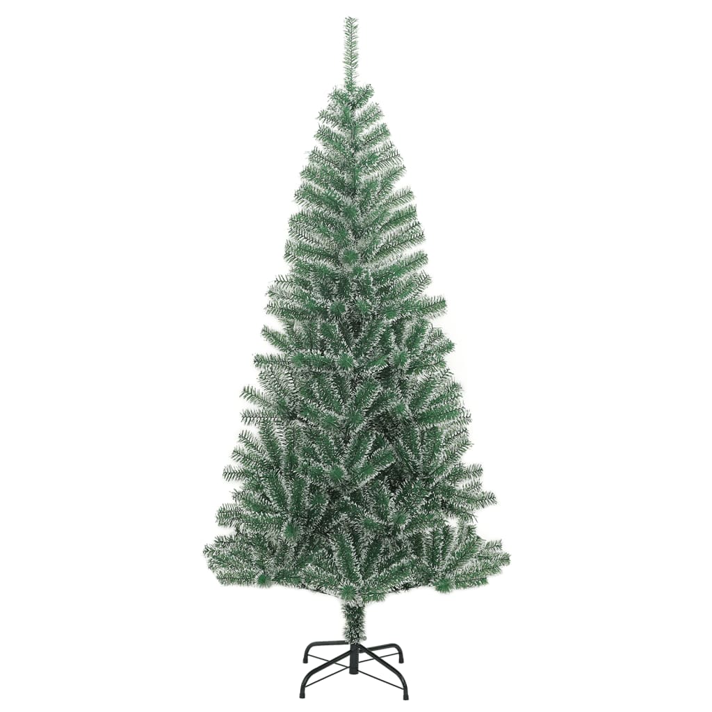 Vidaxl kunstkerstboom met sneeuw 210 cm groen