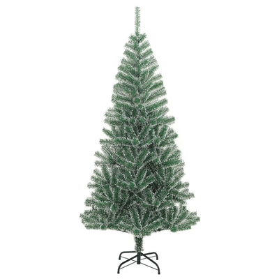Vidaxl kunstkerstboom met sneeuw 210 cm groen