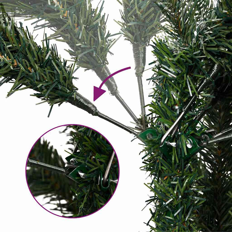 Vidaxl kunstkerstboom met scharnieren met standaard 120 cm groen