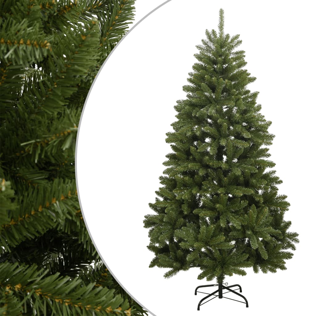 Vidaxl kunstkerstboom met scharnieren en standaard 210 cm groen