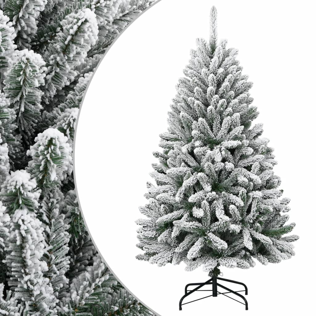 Vidaxl kunstkerstboom met scharnieren en sneeuw 120 cm