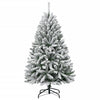 Vidaxl kunstkerstboom met scharnieren en sneeuw 120 cm
