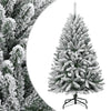 Vidaxl kunstkerstboom met scharnieren en sneeuw 150 cm