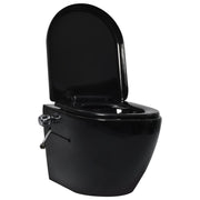 VidaXL Hangend toilet randloos met verborgen stortbak keramiek wit - afbeelding 2