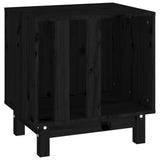 Vidaxl hondenhok 50x40x52 cm massief grenenhout zwart - afbeelding 2