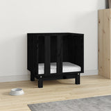 Vidaxl hondenhok 50x40x52 cm massief grenenhout zwart - afbeelding 3