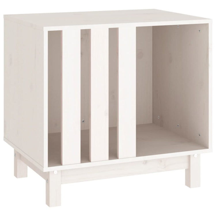 Vidaxl hondenhok 60x45x57 cm massief grenenhout wit
