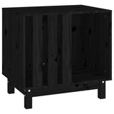 VidaXL Hondenhok 60x45x57 cm massief grenenhout zwart - afbeelding 2
