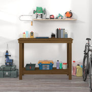 Vidaxl werkbank 110x50x80 cm massief grenenhout honingbruin - afbeelding 3