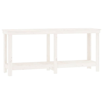 Vidaxl werkbank 180x50x80 cm massief grenenhout wit
