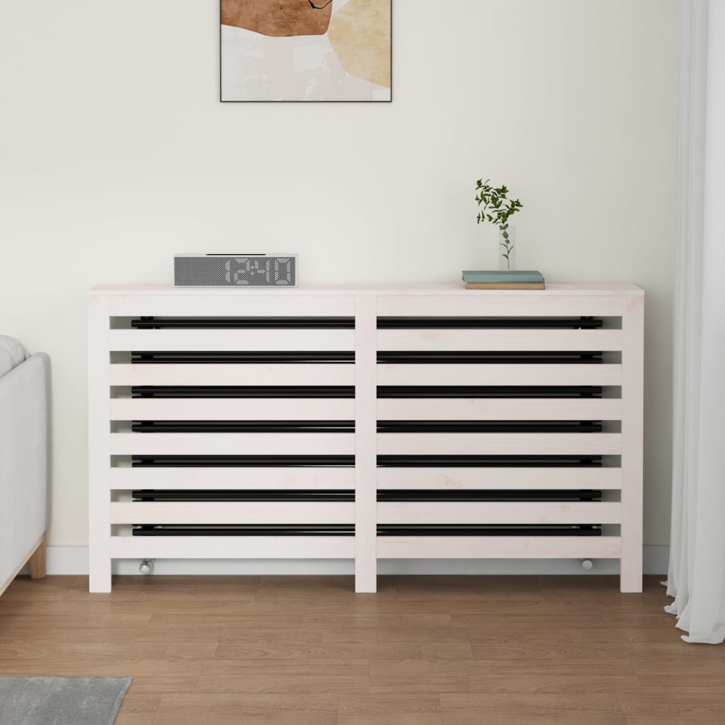 VidaXL Radiatorombouw 153x19x84 cm massief grenenhout wit