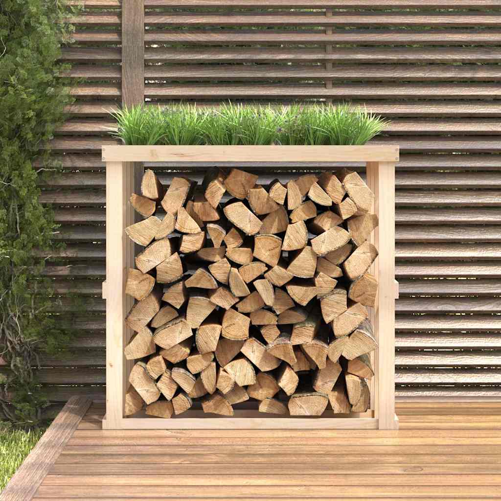 Vidaxl houtblokhouder 108x52x106 cm massief grenenhout