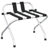 Vidaxl bagagerek met rugleuning zilver 56x39x52cm