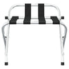 Vidaxl bagagerek met rugleuning zilver 56x39x52cm
