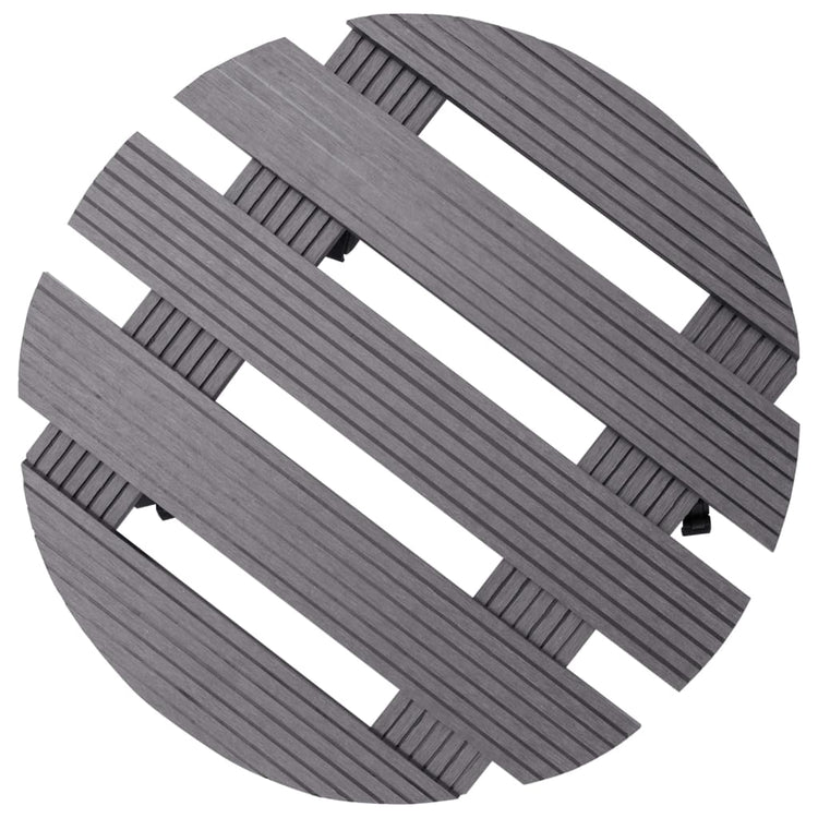 VidaXL Plantentrolleys 4 st Ø30x7,5 cm HKC grijs