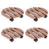 Vidaxl plantentrolleys 4 st ø30x7,5 cm hkc bruin