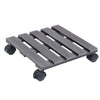 VidaXL Plantentrolleys 4 st 30x30x7,5 cm HKC grijs