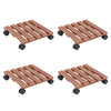 Vidaxl plantentrolleys 4 st 30x30x7,5 cm hkc bruin