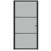 Vidaxl binnendeur 102,5x201,5 cm matglas en aluminium zwart