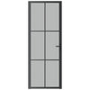 Vidaxl binnendeur 76x201,5 cm matglas en aluminium zwart