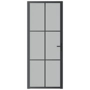Vidaxl binnendeur 83x201,5 cm matglas en aluminium zwart - afbeelding 3